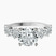Dorothea Side Stone Lab Diamond Engagement Ring in Platinum