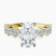 Dorothea Side Stone Lab Diamond Engagement Ring in 10kt Yellow Gold