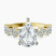 Dorothea Side Stone Lab Diamond Engagement Ring in 10kt Yellow Gold