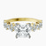 Dorothea Side Stone Lab Diamond Engagement Ring in 10kt Yellow Gold