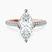 Pre-Designed 10kt Rose Gold Eloa Secret Halo Lab Diamond Ring