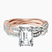 Charlotte Double Twist Side Stone Lab Diamond Engagement Ring in 10kt Rose Gold