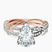 Charlotte Double Twist Side Stone Lab Diamond Engagement Ring in 10kt Rose Gold