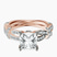 Charlotte Double Twist Side Stone Lab Diamond Engagement Ring in 10kt Rose Gold