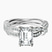 Pre-Designed Platinum Charlotte Double Twist Side Stone Lab Diamond Ring