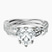 Charlotte Double Twist Side Stone Lab Diamond Engagement Ring in Platinum