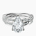 Charlotte Double Twist Side Stone Lab Diamond Engagement Ring in Platinum