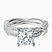 Charlotte Double Twist Side Stone Lab Diamond Engagement Ring in Platinum