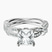 Charlotte Double Twist Side Stone Lab Diamond Engagement Ring in Platinum