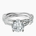 Charlotte Double Twist Side Stone Lab Diamond Engagement Ring in Platinum