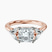 Beatrice Marquise Side Stone Lab Diamond Engagement Ring in 10kt Rose Gold