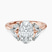 Pre-Designed 10kt Rose Gold Beatrice Marquise Side Stone Lab Diamond Ring