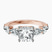 Frances Side Stone Lab Diamond Engagement Ring in 9ct Rose Gold