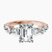 Frances Side Stone Lab Diamond Engagement Ring in 14ct Rose Gold