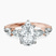 Frances Side Stone Lab Diamond Engagement Ring in 14ct Rose Gold