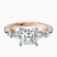 Frances Side Stone Lab Diamond Engagement Ring in 14ct Rose Gold