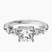 Frances Side Stone Lab Diamond Engagement Ring in 10kt White Gold