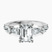Frances Side Stone Lab Diamond Engagement Ring in 9ct White Gold