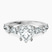 Frances Side Stone Lab Diamond Engagement Ring in 10kt White Gold