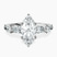 Frances Side Stone Lab Diamond Engagement Ring in 14kt White Gold