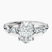 Frances Side Stone Lab Diamond Engagement Ring in 10kt White Gold