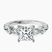 Frances Side Stone Lab Diamond Engagement Ring in 10kt White Gold