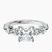 Frances Side Stone Lab Diamond Engagement Ring in 10kt White Gold
