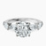 Frances Side Stone Lab Diamond Engagement Ring in 9ct White Gold