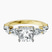 Frances Side Stone Lab Diamond Engagement Ring in 14ct Yellow Gold