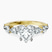 Frances Side Stone Lab Diamond Engagement Ring in 14ct Yellow Gold