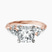 Pre-Designed 9ct Rose Gold Emmeline Crisscross Side Stone Lab Diamond Ring