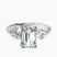 Pre-Designed 9ct White Gold Emmeline Crisscross Side Stone Lab Diamond Ring