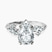 Emmeline Crisscross Side Stone Lab Diamond Engagement Ring in 10kt White Gold