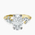 Pre-Designed 18kt Yellow Gold Emmeline Crisscross Side Stone Lab Diamond Ring