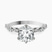 Pre-Designed 18kt White Gold Theodora Six Prong Side Stone Lab Diamond Ring