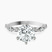 Platinum Theodora Six Prong Side Stone Lab Diamond Ring