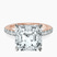 Pre-Designed 10kt Rose Gold Lottie Four Claw Side Stone Lab Diamond Ring