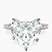 Pre-Designed 14kt Rose Gold Lottie Four Claw Side Stone Lab Diamond Ring