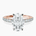 Pre-Designed 18kt Rose Gold Lottie Four Claw Side Stone Lab Diamond Ring
