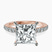 Pre-Designed 14kt Rose Gold Lottie Four Claw Side Stone Lab Diamond Ring