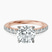 Lottie Four Claw Side Stone Lab Diamond Engagement Ring in 9ct Rose Gold