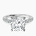 Pre-Designed Platinum Lottie Four Claw Side Stone Lab Diamond Ring
