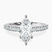 Pre-Designed Platinum Lottie Four Claw Side Stone Lab Diamond Ring