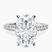 Pre-Designed 10kt White Gold Lottie Four Claw Side Stone Lab Diamond Ring