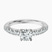 Pre-Designed 10kt White Gold Lottie Four Claw Side Stone Lab Diamond Ring