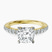 Lottie Four Claw Side Stone Lab Diamond Engagement Ring in 14ct Yellow Gold