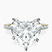 Pre-Designed 18kt Yellow Gold Lottie Four Claw Side Stone Lab Diamond Ring