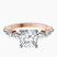 Pre-Designed 10kt Rose Gold Pamela Eternity Side Stone Lab Diamond Ring