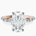Pre-Designed 18kt Rose Gold Pamela Eternity Side Stone Lab Diamond Ring