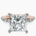 Pre-Designed 18kt Rose Gold Pamela Eternity Side Stone Lab Diamond Ring